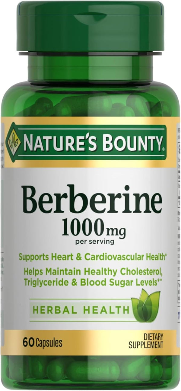 Nature's Bounty Berberine 1000mg 60 Capsules
