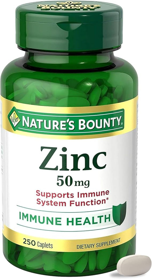 Nature's Bounty Zinc 50mg 250 Vegetarian Caplets