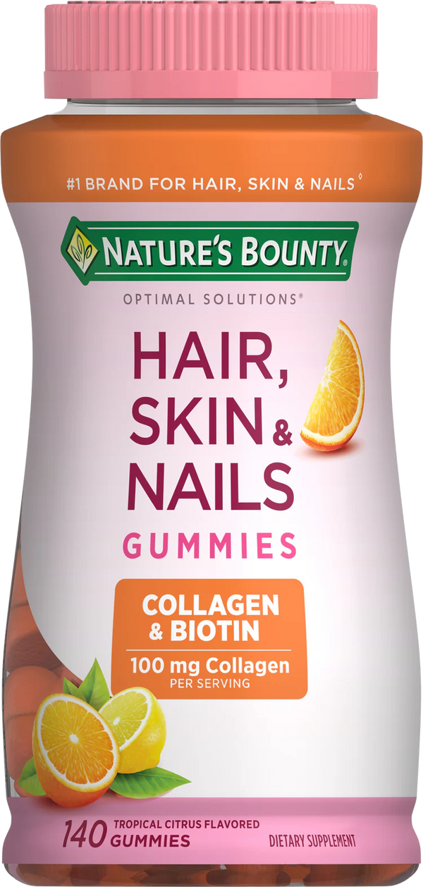 Nature's Bounty Optimal Solutions Hair, Skin & Nails 2500 mcg 80 Gummies