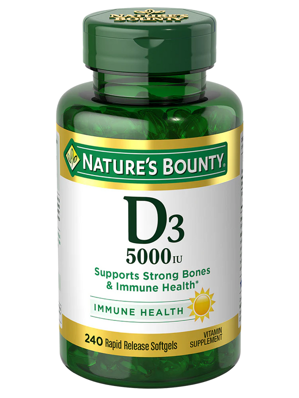 Nature's Bounty Vitamin D3 5000 IU 240 Softgels