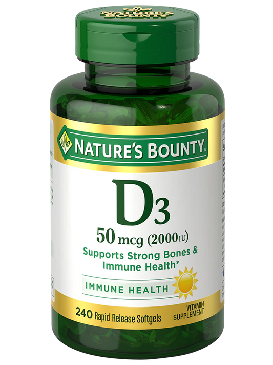 Nature's Bounty Vitamin D3 2000 IU 350 Softgels